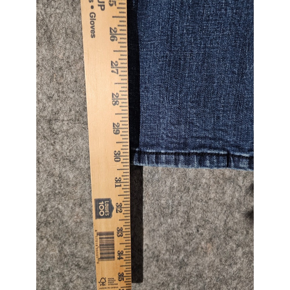 TK Axel Slim Boot Jeans Men Blue Denim 40x32 Stretch Embroidered Pockets - Picture 4 of 6